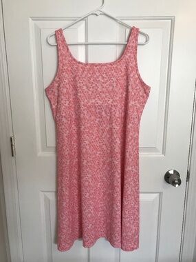 Columbia PFG Freezer III Omni-Wick Omni-Freeze Tank Dress Size XL Pink Geo
